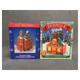 Porcelain Schoolhouse Candle Holder and Light