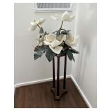 Artificial Magnolia Arrangement on Pedestal