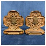 Vintage Girl Scouts Plaster Bookends