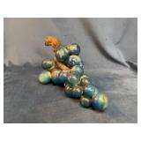 Blue Glass Grape Cluster Table Sculpture