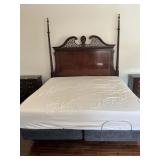 Mahogany King Four-Poster Bed with Shell Carv