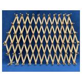 Large Vintage Wooden Accordion Peg Rack