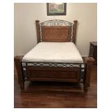 Wood and Metal Queen Bed Frame
