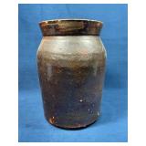 Antique Brown Stoneware Storage Jar