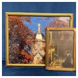 Notre Dame Photo and Manton Print, Framed