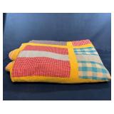 Handmade Patchwork Quilt, 63' x 80'