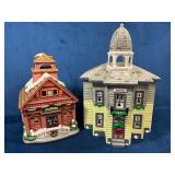2 Lefton School House Porcelain Figures