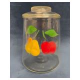 Bartlett Collins Hand Painted Glass Jar