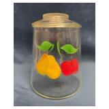 Bartlett Collins Hand Painted Glass Jar