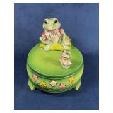 Gorham Japan Ceramic Frog Music Box