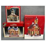 Porcelain Schoolhouse Lighted Village Trio