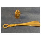 Brass Shoe Horn and Threaded Brass Cap
