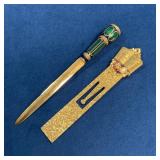 Fabergï¿½ Style Gold-Embellished Letter Opener