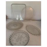 Pressed Glass Serving Plates