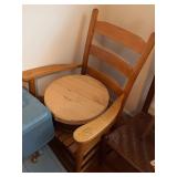 Wood Ladder Back Arm Chair