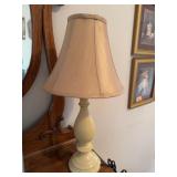 Cream-Colored Table Lamp With Shade