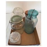 Glass Storage Jars, 5 Pieces