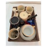 Ceramic Mugs and Saucers Lot