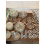 Iris and Herringbone Glassware Collection
