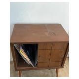 Mid-Century Modern Wood Record Cabinet