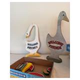 Wooden Goose Welcome Friends Signs