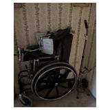 Manual Wheelchair and Adjustable Cane Set