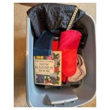 Household Items in Storage Bin
