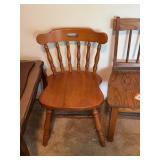 Wooden Spindle Back Chair, 29 Inch Height