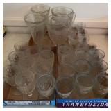 Iris and Herringbone Glassware Set