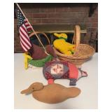 Decorative Duck and Pig Figures