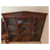 Wood Glass-Front Display Cabinet, 50 x 17 x