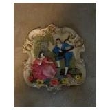 Ceramic Wall Plaque With Romantic Scene
