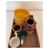 Mugs Bowls and McCoy Stoneware Jug
