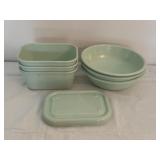 USMC Green Melamine Mess Hall Bowls & Containers