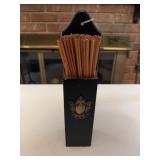 Wooden Matchstick Holder with Matches