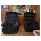 Blue Upholstered Recliner Chairs