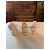 Porcelain Angel Figurines and Trinket Box