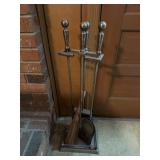 Metal Fireplace Tool Set with Stand