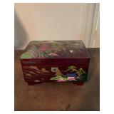Japanese Music Box with Painted Scenes