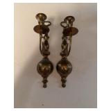 Brass Wall-Mounted Candle Holders