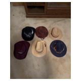 6 Western and Fedora Hats