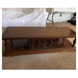 Vintage Wooden Coffee Table with Storage