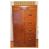 Wooden Wardrobe With Drawers, 60x33.5x19'