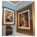 Three Framed Art Prints, Assorted