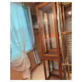 Curio Cabinet w/ Wood Frame, 16x11x72'