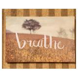 12x18' Canvas Wall Art With Breathe Message