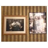 Two Framed Child-Themed Prints, 17x21'