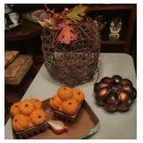 Pumpkin Decor and Candle Lot