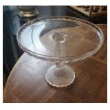 Glass Compote with Frosted Janus Stem