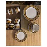 Roma Black Stoneware Dinnerware Set